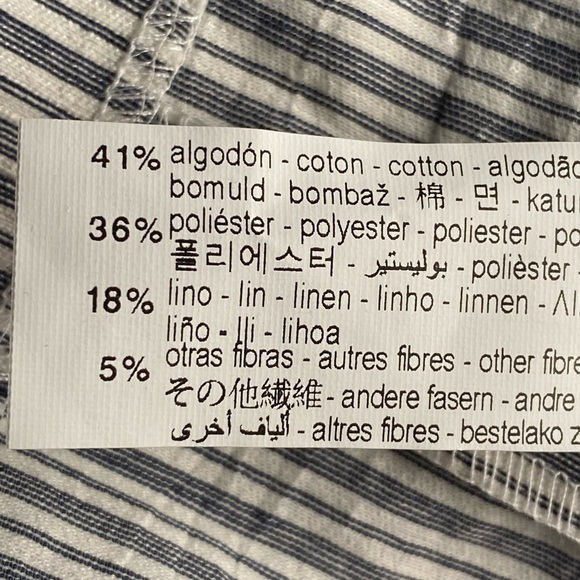 NWT. Zara Rustic Striped Pleated High Waist Shorts. Size S. - Picture 10 of 11